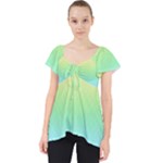 Pastel Rainbow Diamond Pattern Lace Front Dolly Top