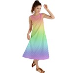 Pastel Rainbow Diamond Pattern Summer Maxi Dress