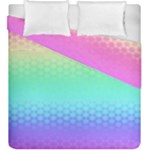 Rainbow Floral Ombre Print Duvet Cover Double Side (King Size)