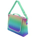 Rainbow Floral Ombre Print Box Up Messenger Bag