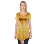 Gold Flame Ombre Short Sleeve Tunic 