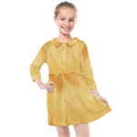 Gold Flame Ombre Kids  Quarter Sleeve Shirt Dress