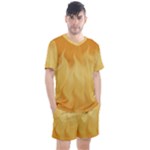 Gold Flame Ombre Men s Mesh Tee and Shorts Set