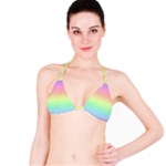 Pastel Rainbow Ombre Bikini Top