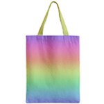 Pastel Rainbow Ombre Zipper Classic Tote Bag