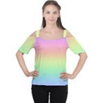 Pastel Rainbow Ombre Cutout Shoulder Tee