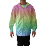 Pastel Rainbow Ombre Kids  Hooded Windbreaker