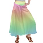 Pastel Rainbow Ombre Satin Palazzo Pants