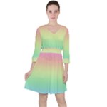 Pastel Rainbow Ombre Ruffle Dress