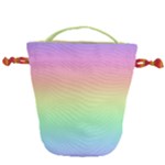 Pastel Rainbow Ombre Drawstring Bucket Bag