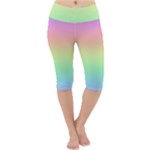 Pastel Rainbow Ombre Lightweight Velour Cropped Yoga Leggings