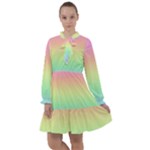 Pastel Rainbow Ombre All Frills Chiffon Dress