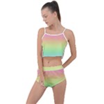 Pastel Rainbow Ombre Summer Cropped Co-Ord Set