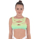 Pastel Rainbow Ombre Bandaged Up Bikini Top