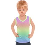 Pastel Rainbow Ombre Kids  Sport Tank Top