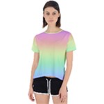 Pastel Rainbow Ombre Open Back Sport Tee