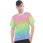 Pastel Rainbow Ombre Men s Sport Top