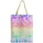 Pastel Rainbow Tie Dye Zipper Classic Tote Bag