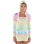 Pastel Rainbow Tie Dye Long Sleeve Hooded T-shirt