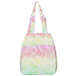 Pastel Rainbow Tie Dye Center Zip Backpack