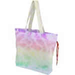 Pastel Rainbow Tie Dye Drawstring Tote Bag