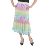 Pastel Rainbow Tie Dye Midi Mermaid Skirt