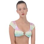 Pastel Rainbow Tie Dye Cap Sleeve Ring Bikini Top