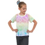 Pastel Rainbow Tie Dye Kids  Mesh Piece Tee