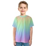 Pastel Rainbow Gradient Kids  Sport Mesh Tee