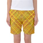 Orange Madras Plaid Women s Basketball Shorts