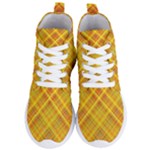 Orange Madras Plaid Women s Lightweight High Top Sneakers