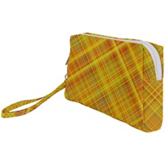 Orange Madras Plaid Wristlet Pouch Bag (Small) from ArtsNow.com