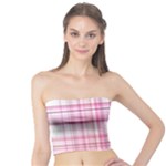 Pink Madras Plaid Tube Top