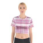 Pink Madras Plaid Cotton Crop Top