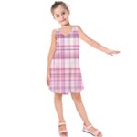 Pink Madras Plaid Kids  Sleeveless Dress