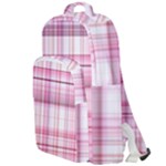 Pink Madras Plaid Double Compartment Backpack