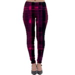 Pink Black Punk Plaid Lightweight Velour Leggings