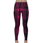 Pink Black Punk Plaid Lightweight Velour Classic Yoga Leggings