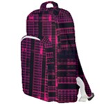 Pink Black Punk Plaid Double Compartment Backpack