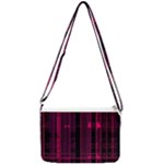 Pink Black Punk Plaid Double Gusset Crossbody Bag