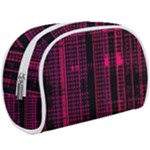 Pink Black Punk Plaid Makeup Case (Large)