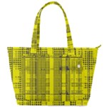 Black Yellow Punk Plaid Back Pocket Shoulder Bag 