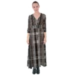 Black Punk Plaid Button Up Maxi Dress