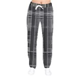 Black Punk Plaid Women velvet Drawstring Pants