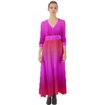 Fuchsia Ombre Color  Button Up Boho Maxi Dress