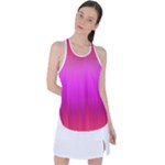 Fuchsia Ombre Color  Racer Back Mesh Tank Top