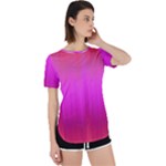 Fuchsia Ombre Color  Perpetual Short Sleeve T-Shirt