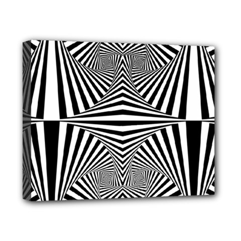 Black and White Stripes Canvas 10  x 8  (Stretched) from ArtsNow.com