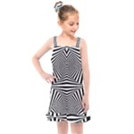 Black and White Stripes Kids  Overall Dress