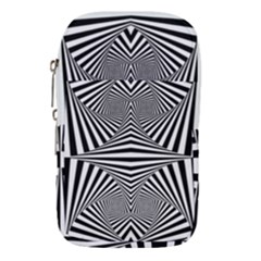 Black and White Stripes Waist Pouch (Large) from ArtsNow.com